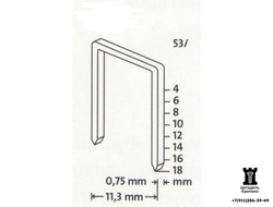Скобы для степлера тип 53 - 12 мм - 1000шт