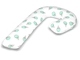 Подушка обнимашка формы J размер 280 см с наполнителем антистресс шарики  + наволочка хлопок мятное Мороженое