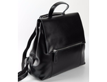 Кожаный женский рюкзак-трансформер Spacious чёрный