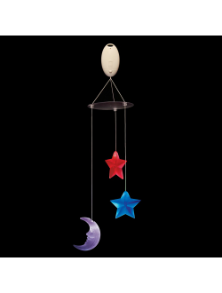 Светильник декоративный на подвеске "Месяц и звезды", на батарейках