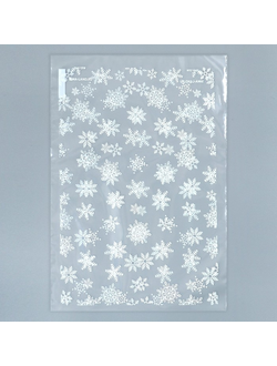 Пакет подарочный пропиленовый «Снежинки», 12,5 х 18 см