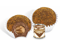 Пирожные «Шароцветики» с какао и начинкой «Сгущенка вареная»