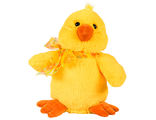 Цыпленок Желток.Трогательный желтый цыпленок с нежным бантом на шее поет забавную детскую песенку. При этом он качается из стороны в сторону и машет крылышками. ,28 см, см.видео