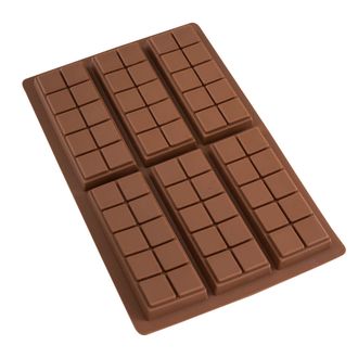 Форма силиконовая &quot;Плитки шоколада&quot; 25,5*17 см, 6 ячеек
