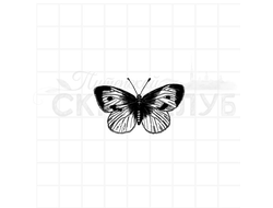 Штамп  с бабочкой с темными уголками на крыльях