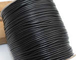 Вощеный шнур черный диаметр 1,2 мм