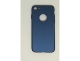 Защитная крышка iPhone 7, с вырезом под логотип, матовая, синяя