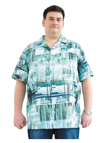 Рубашка сорочка-гавайка мужская большого размера Артикул: 20103 Размер 82