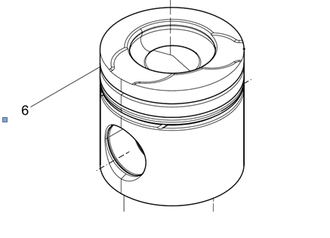 купить поршень 612600030011 - (комплект 6 штук)-оригинал-Weichai Power-Wd10C/WD615