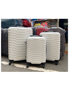 Комплект из 3х чемоданов Корона Самсон abs S,M,L белый