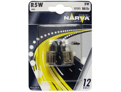 Лампа NARVA R5W 12V к-кт 2 шт. в блистере