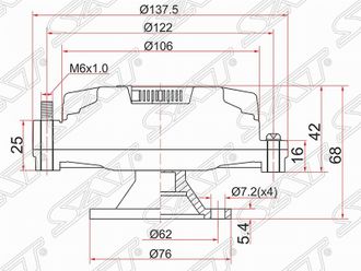 Вискомуфта SAT   Toyota     ST-16210-70040