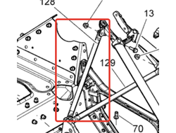 Опора колонки верхняя оригинал BRP 518325114 для BRP LYNX/Ski-Doo (Upper Column Support)