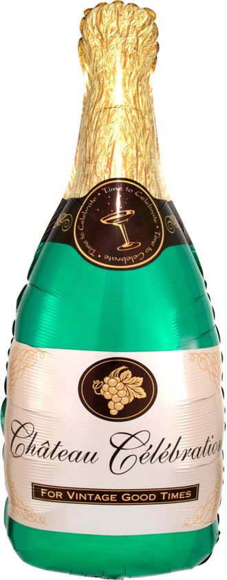Шар (33&#039;&#039;/84 см) Фигура, Бутылка шампанского, 1 шт.