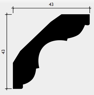 Карниз 1.50.294 - 43*43*2000мм