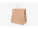 Бумажный пакет с ПЛОСКИМИ или КРУЧЕНЫМИ ручками КРАФТ (35*15*45 см), Больший XL