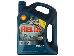 Моторное масло Shell Helix HX7 5W40 полусинтетическое 4 л.