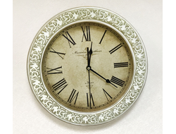 Настенные часы "Розы" белые с римскими цифрами D310мм