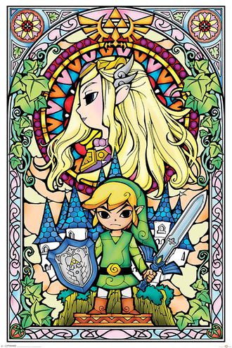 Постер Maxi Pyramid: Nintendo: The Legend Of Zelda (Stained Glass)