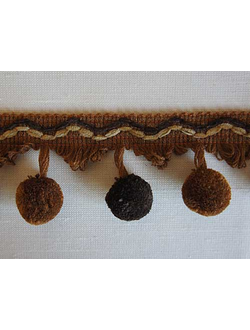 Арт. 537255. Бахрома с помпонами для украшения штор