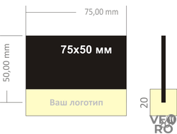 Меловая табличка-ценник 75х50 мм на деревянной подставке