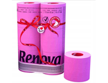 Туалетная бумага Renova 2 слоя розовая