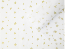 Бумага упаковочная тишью «Звезды, Золото», 50 х 70 см, 1 лист