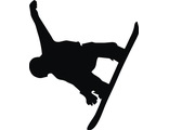 Наклейка сноубордист 012