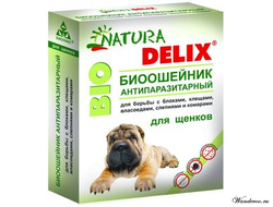Delix Bio Ошейник от блох и клещей для щенков, 35 см
