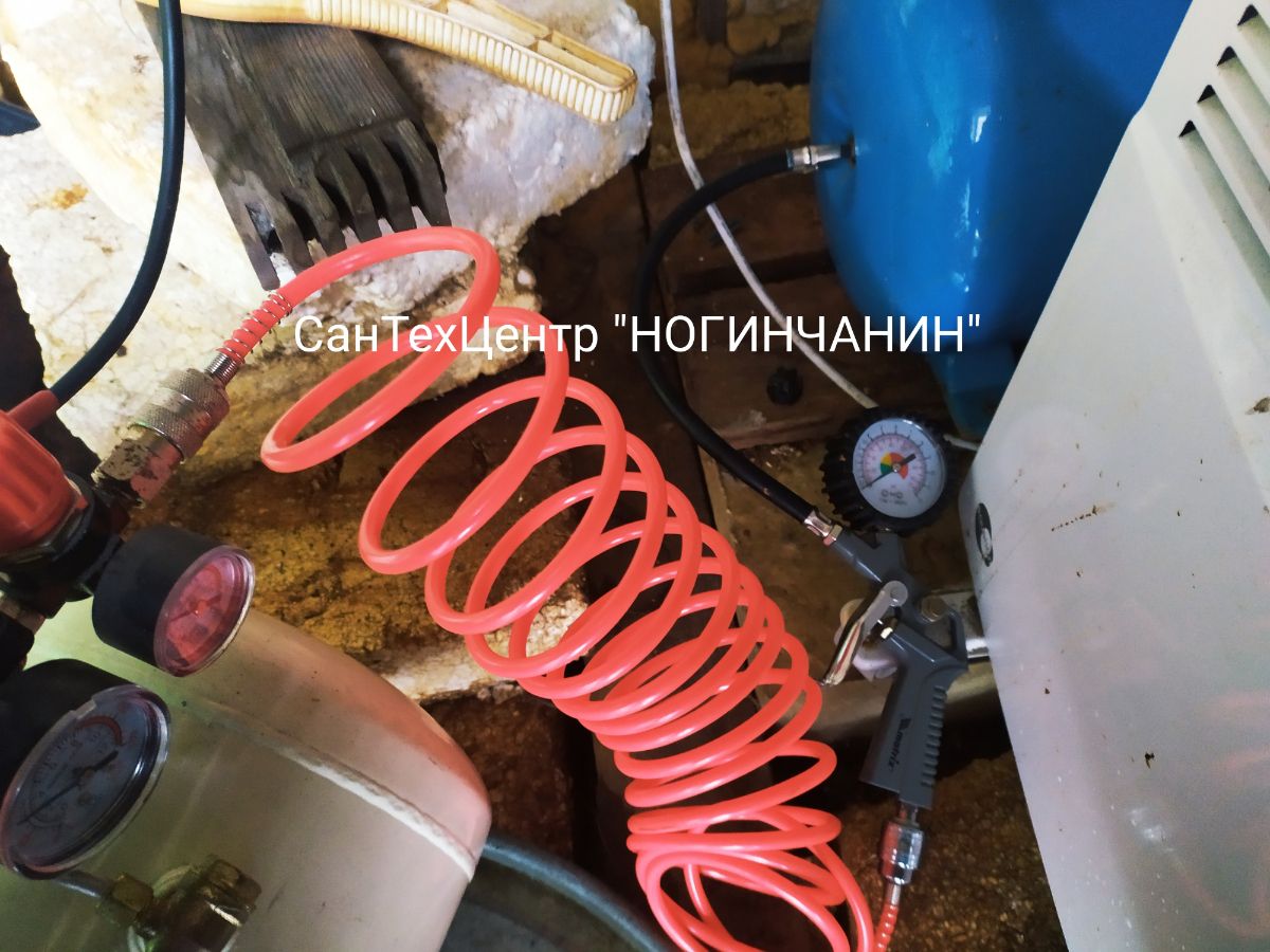 Накачка воздухом давления в гидроаккумулятор компрессором Ногинск, Ногинский район