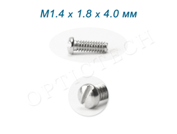 Винт М1.4*1.8*4.0 мм общего назначения серебро (100шт)