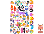 Время приключений, Emoji  наклейки  лист А4