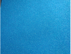 Глиттерный фоамиран, голубой с перламутром, 20*30 см, толщина 2 мм