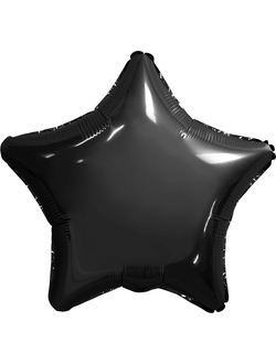 Шар Звезда Черный 45 см (фшц)