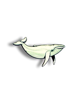 Белый кит1 - Брошь/ значок - 274