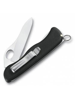 Нож для спецслужб с фиксатором SENTINEL, 111 мм, черный, Victorinox
