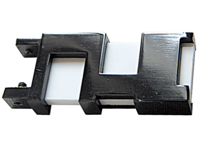 Черный глянец/белый, декоративный наконечник с цветной вставкой. Оптовая база штор "Антик"