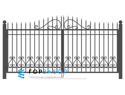 Распашные сварные ворота с элементами ковки KSZ15-30 купить от производителя