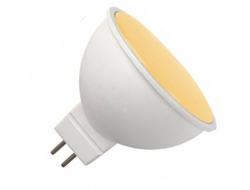 Лампа светодиодная Ecola MR16 GU5.3 220V 7W золотистая 48x50 матов. M2RG70ELC