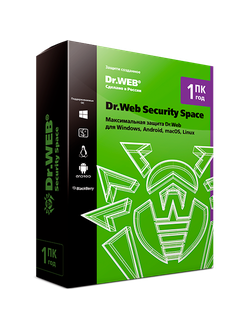 Dr.Web Security Space, 1 ПК, 12 месяцев, ESD