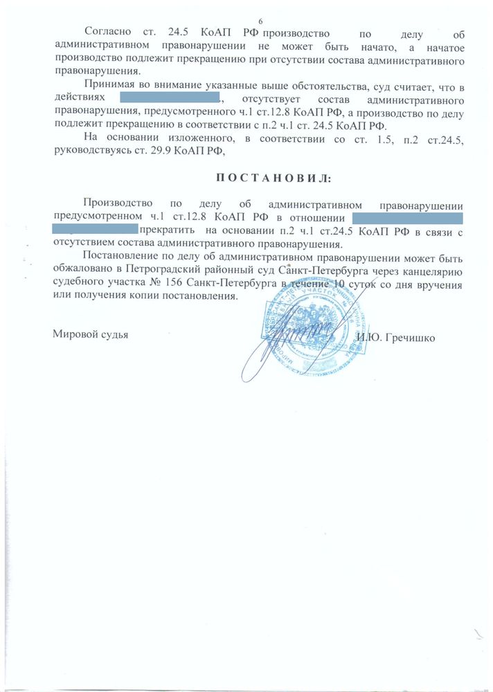 статья 12.8 ч.1 КоАП РФ