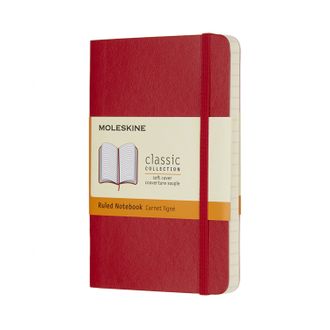 Записная книжка &quot;Classic Soft&quot; (в линейку), Pocket, красная
