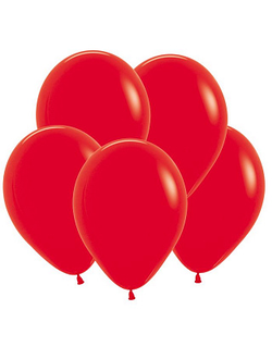 Воздушный шар с гелием "Красный пастель" 30 см