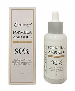 ESTHETIC HOUSE Сыворотка для лица с Улиткой FORMULA AMPOULE GOLD SNAIL, 80 мл. 011565