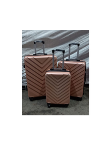 Комплект из 3х чемоданов ABS Olard Vertu S,M,L пудровый