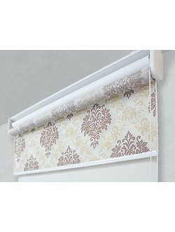 Двойные рулонные шторы - портьера+тюль.