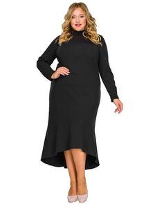 Шикарное вечернее платье Арт. 1516601 (Цвет черный ) Размеры 52-68