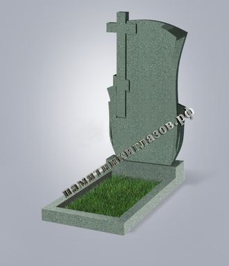 Гранит зеленый №76 Крест 1100х600х70