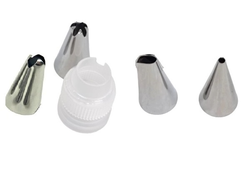 Набор кондитерских насадок 4 шт + переходник №27