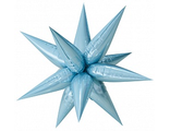Фольгированный шар (26&#039;&#039;/66 см) Фигура, Звезда составная, Голубой, 1 шт.